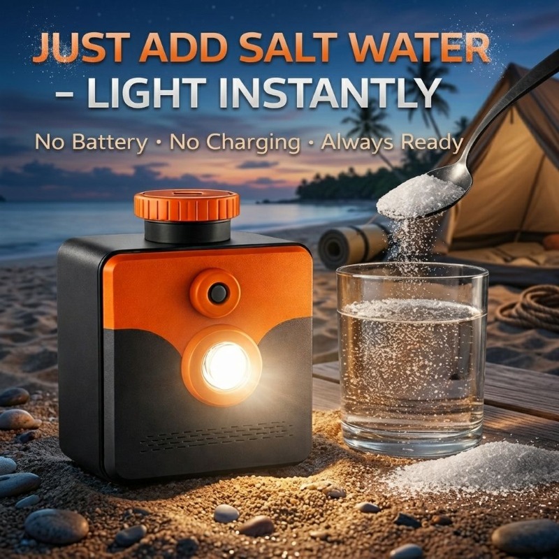 Power Outage Light - Zoutwaterlamp, noodverlichting op zoutwaterbasis, zaklamp, 250
