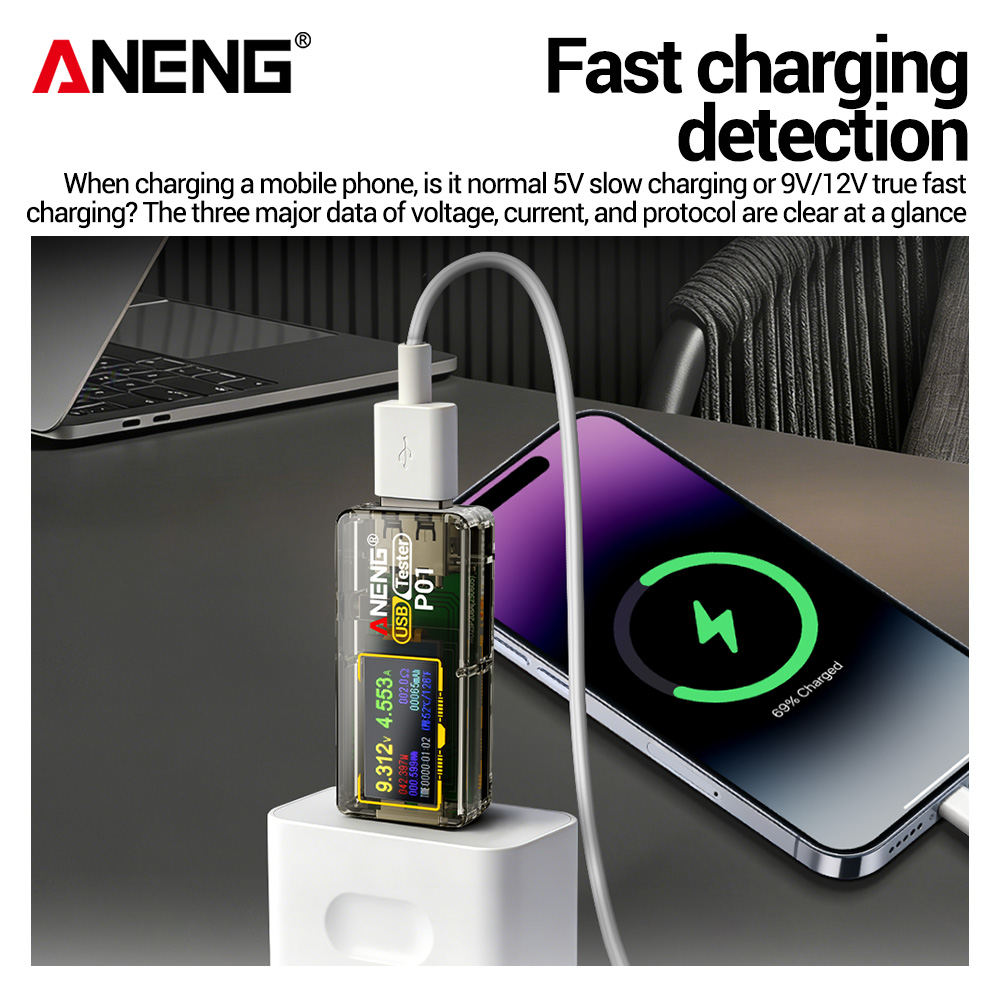 ANENG P01 USB-tester, voltmete - Co Detector Plug recensie en prijs