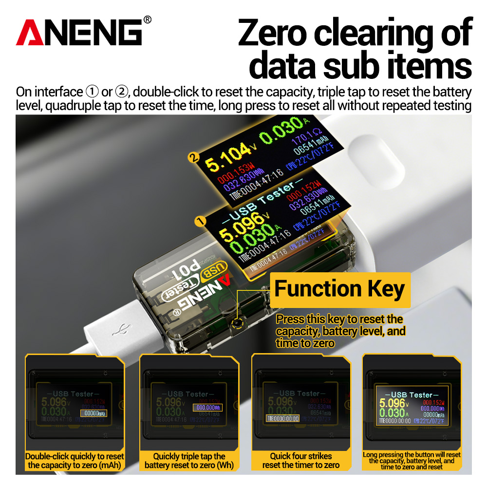 ANENG P01 USB-tester, voltmete - Co Detector Plug recensie en prijs