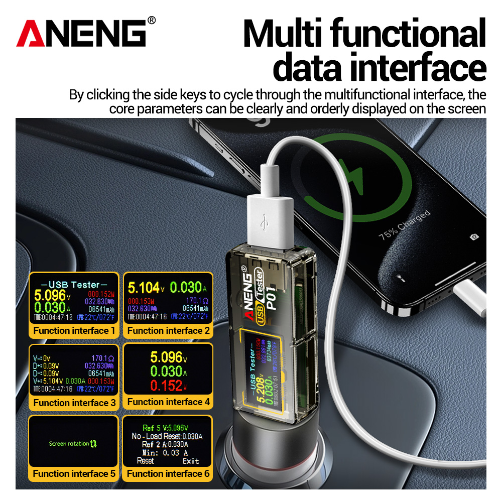 ANENG P01 USB-tester, voltmete - Co Detector Plug recensie en prijs